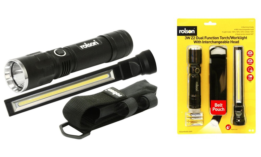 Image 1: Rolson 3W Z2 Dual Function Torch