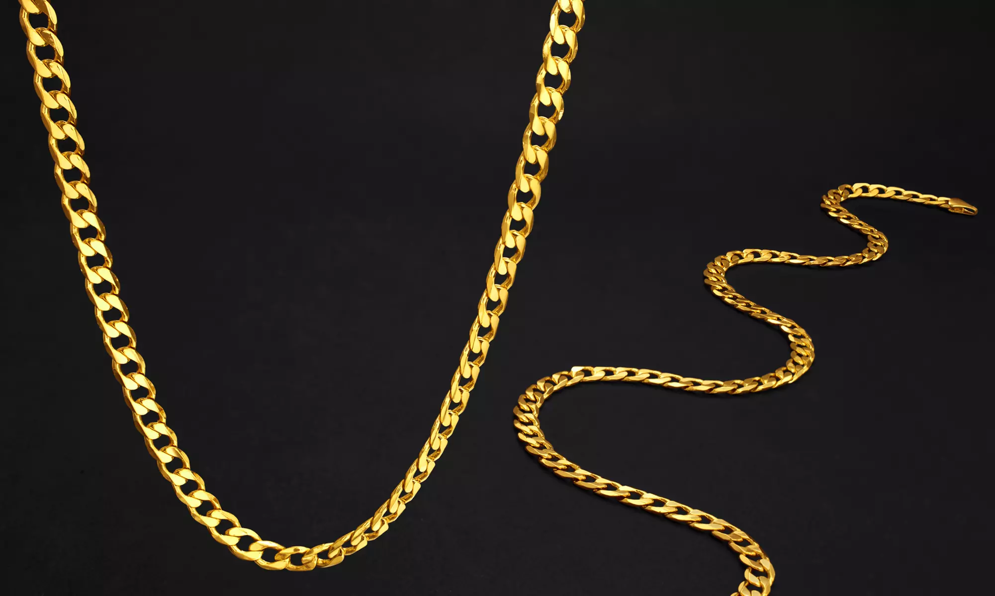 Arturo Zeta Men's 20" Cuban Chain Necklace in 18K Yellow Gold Plating - Primary Image