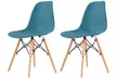 1 achetée = 1 offerte. Chaises "Christie", assise arrondie, souples et confortables, pieds en bois, style scandinave. Sampur - Image 4
