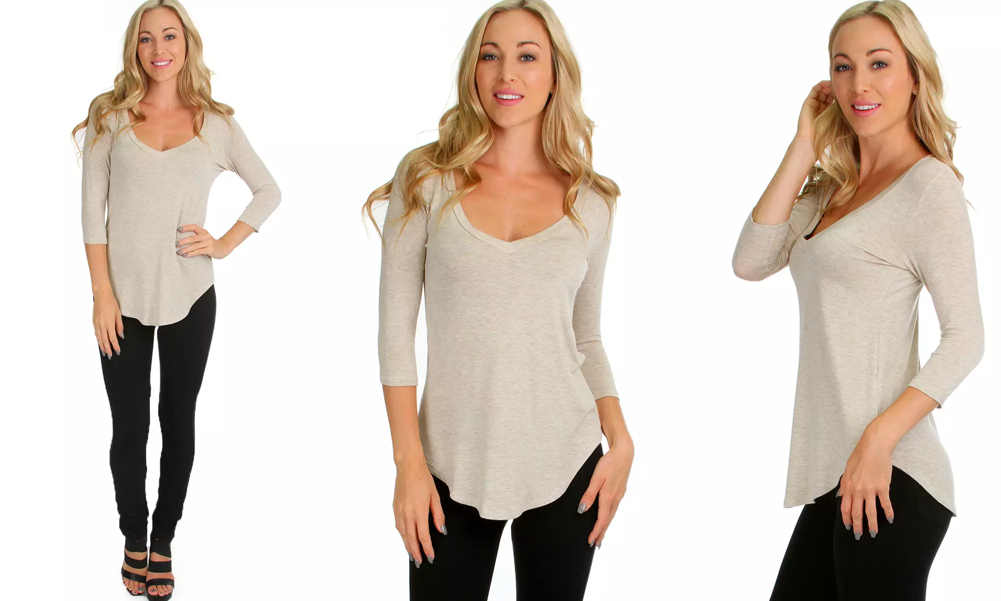 Lyss Loo Women's Long-Sleeved V-Neck Top - Second Medium