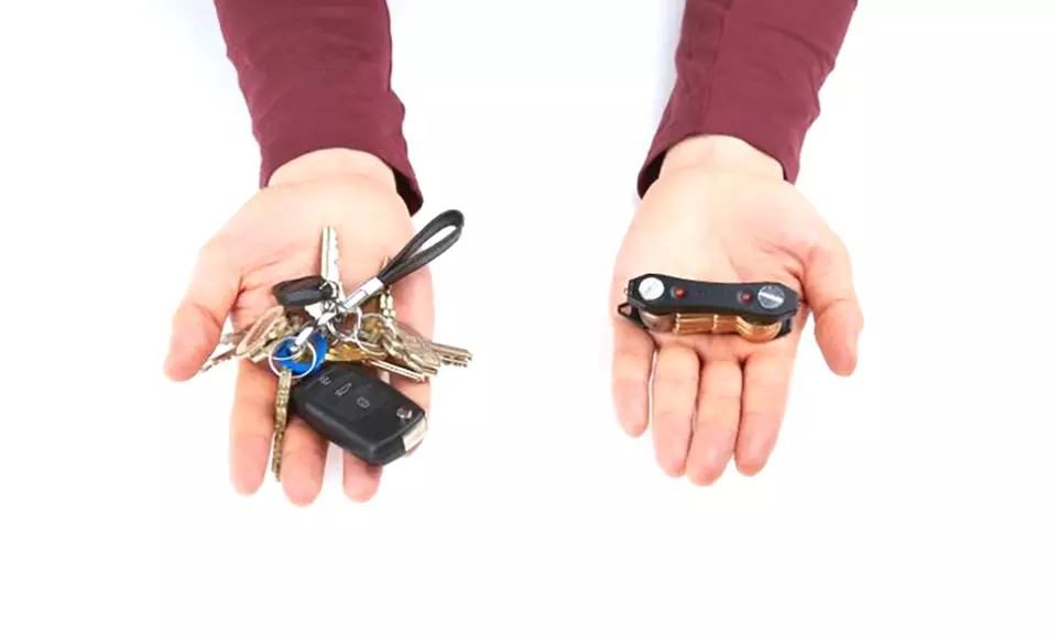 1x oder 2x Key Ninja Schlüssel-Organizer mit Dual-LED-Leuchten - Primary Image