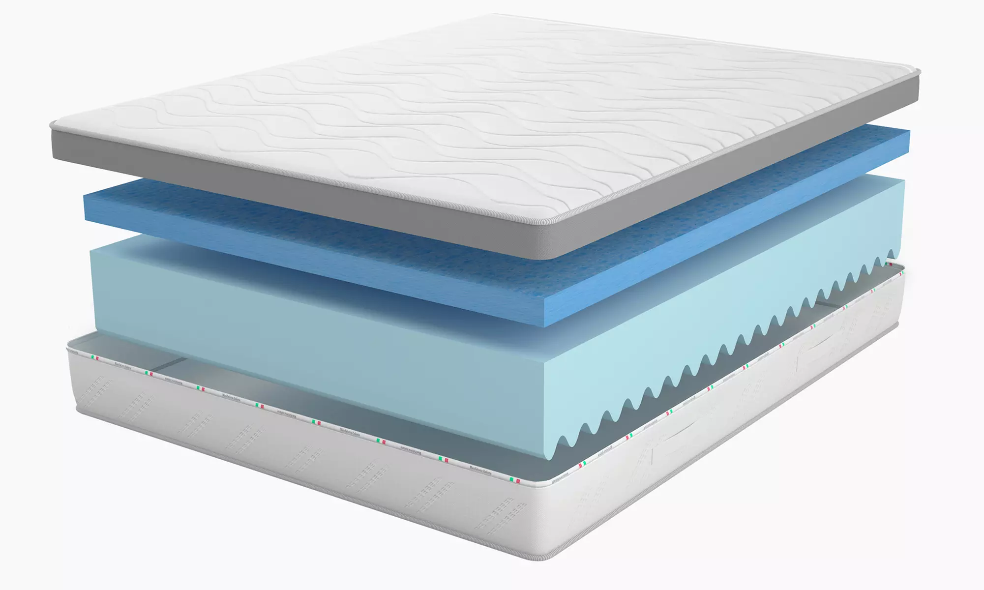 Moonflex Materasso a 2 strati in memory foam Air Fresh 9 zone