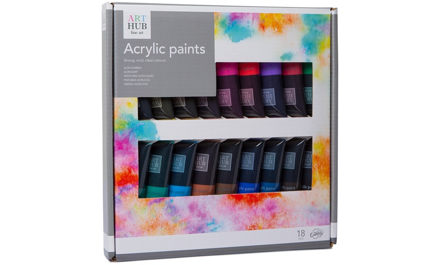 Image 1: RMS Fine Art Acrylic Paint Set