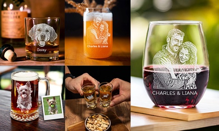 One Custom Laser Glass Cup - Yes Bobbleheads