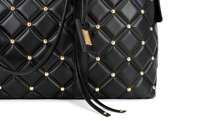 badgley mischka medium quilted faux leather crossbody bag