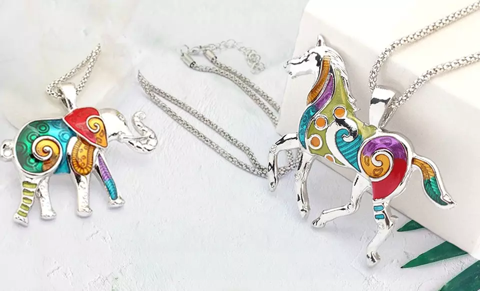 One, Two, or Three Enameled Animal Earrings and Necklace Sets from Novadab (Up to 87% Off) - Primary Image