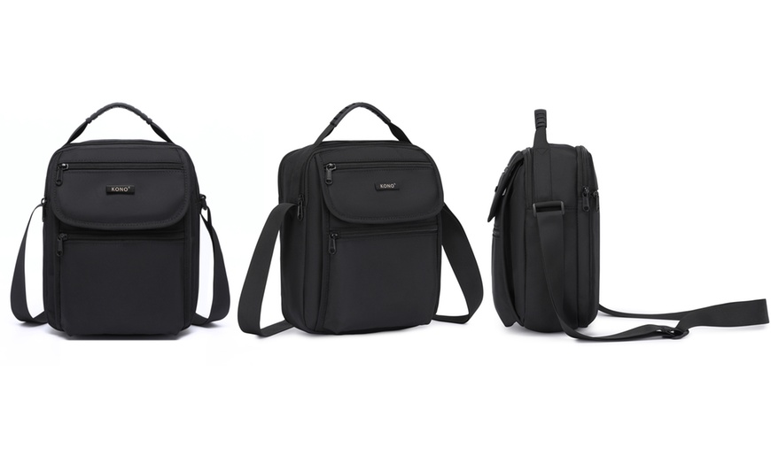 Image 2: Bolso bandolera resistente con múltiples bolsillos
