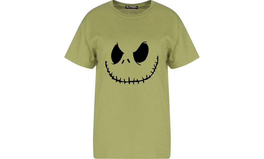 Image 5: Halloween Scary Face Oversized Tshirt 