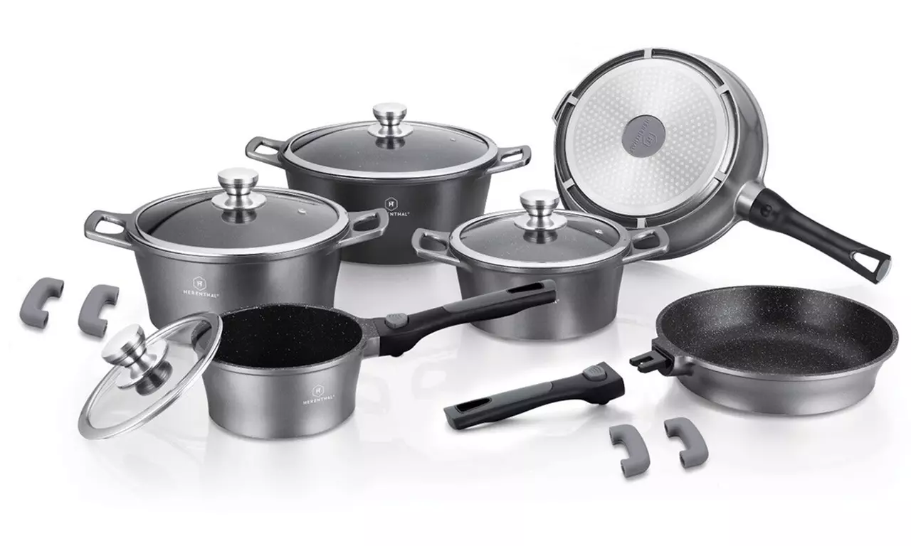 Batterie de cuisine 10 pièces et 2 poignées amovibles de Herenthal , livraison gratuite - Image 6