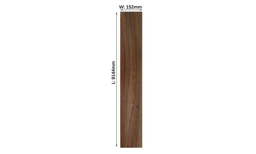 Image 12: 36-Piece Self-Adhesive Wood-Effect Floor Planks Set