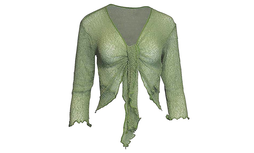 Image 41: Tie Front Lace Shrug