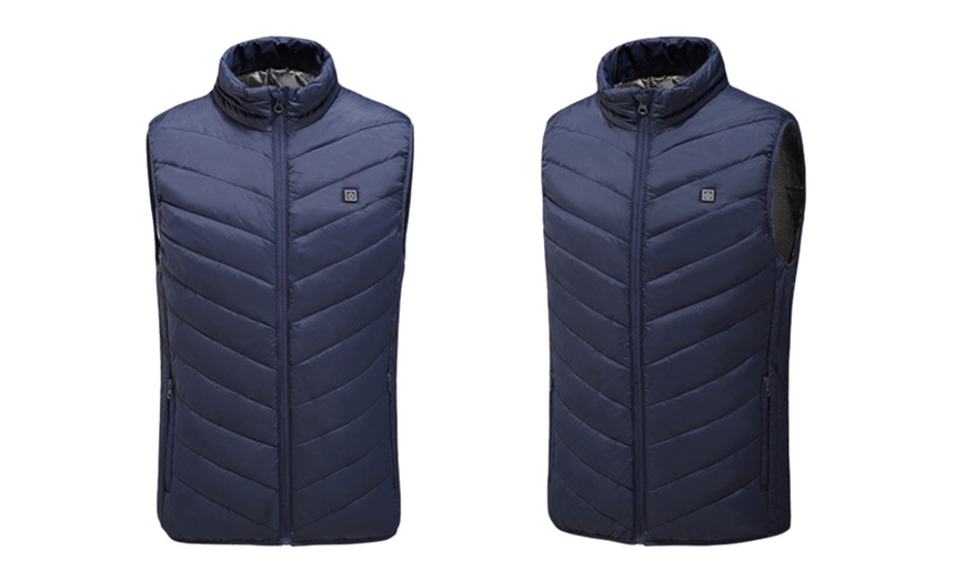 Image 4: USB Heated Gilet with 4 or 9 Heating Zones