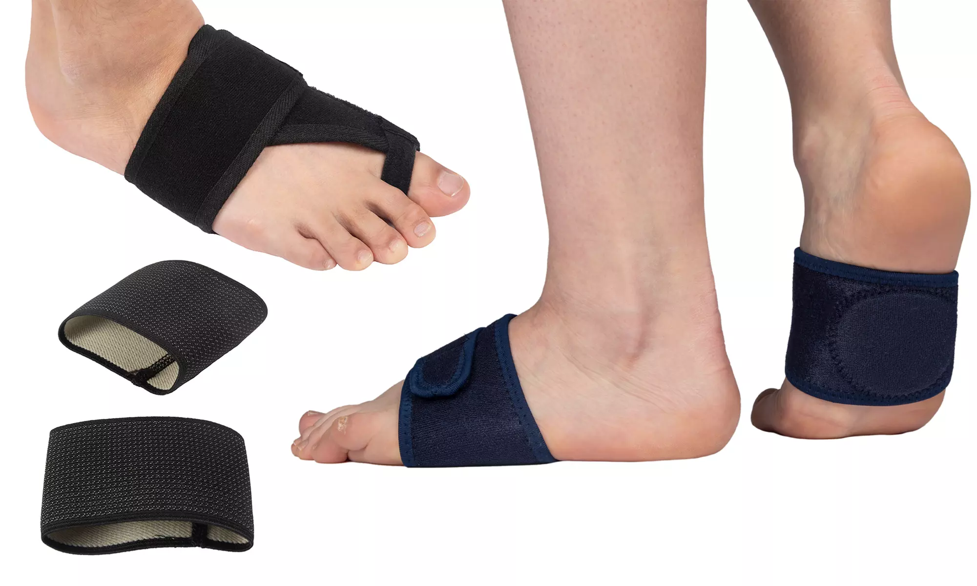 1 ou 2 bandes de soutien de la voûte plantaire, attelles anti-oignon, supports de la voûte plantaire en gel SBR - Primary Image