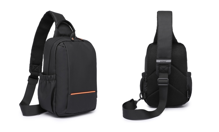 Image 4: Water-Resistant Lightweight Sling Chest Bag