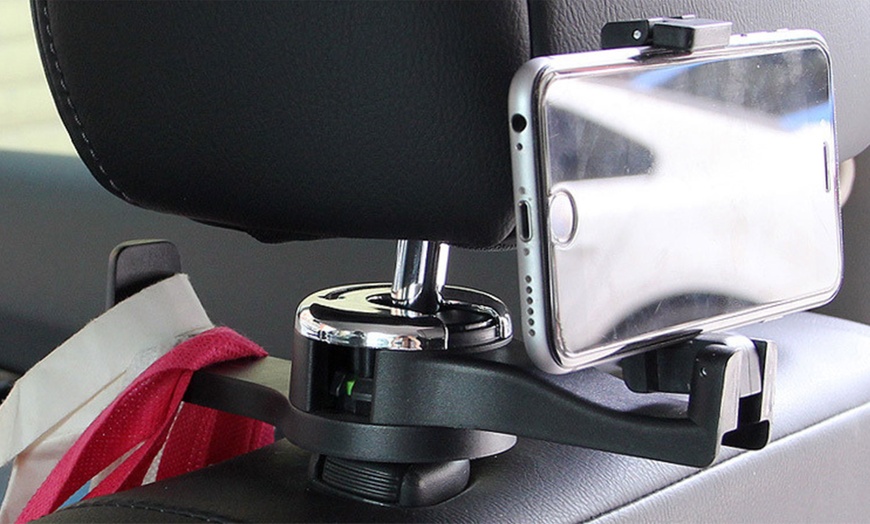 Image 2: Back Seat Hanger with Phone Holder