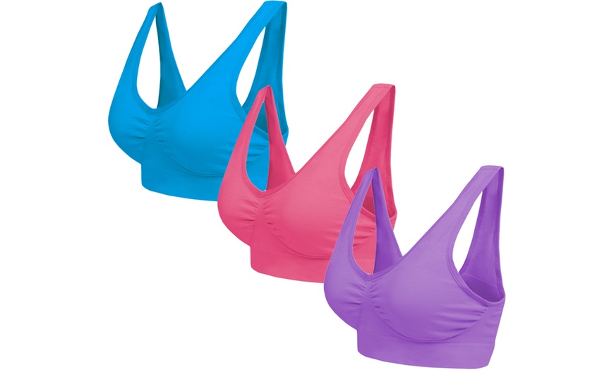 Image 11: 3-, 6- or 9-Pack Blu Apparel Seamless Comfort Bras