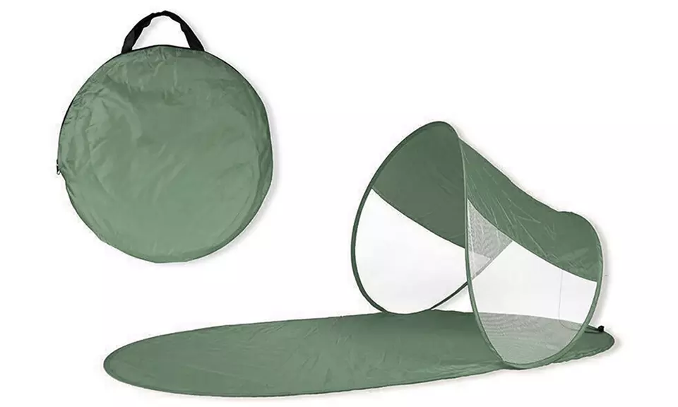 Strandmatte mit Pop-up-Sonnenschirm