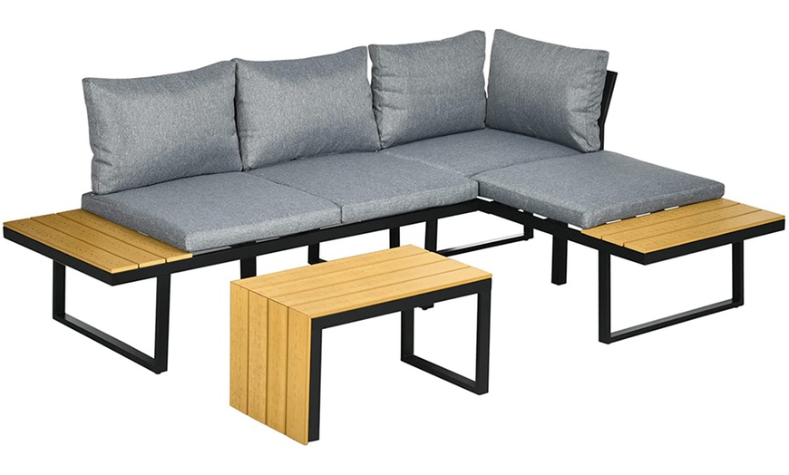 Image 2: Outsunny Three-Piece Patio Furniture Set