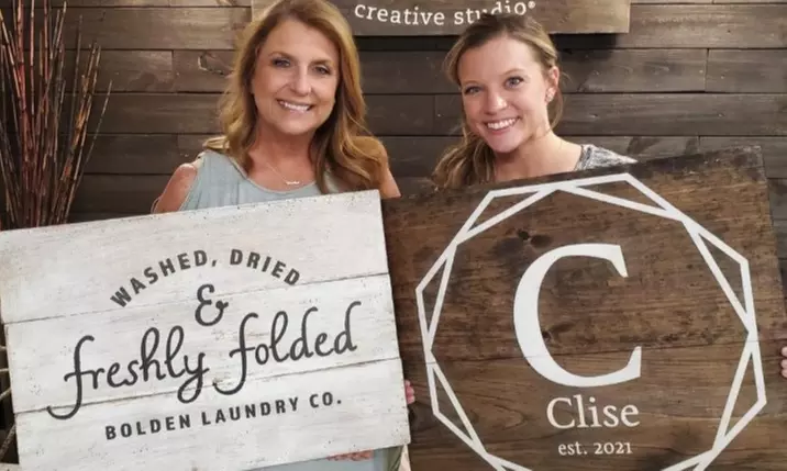 $55 for DIY Wood-Sign Workshop at Board & Brush - Henderson ($68 Value) - Primary Image