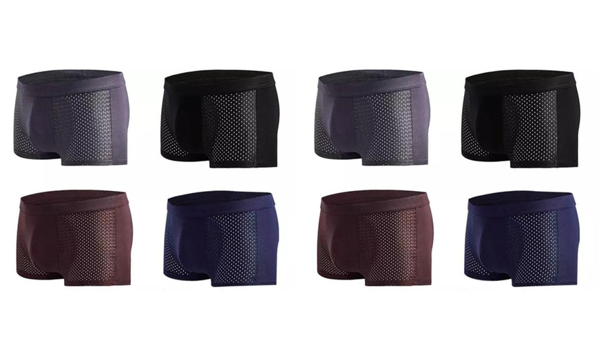 Image 1: Up to 12 Pairs of Men's Breathable Mesh Boxers