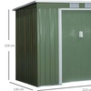 Image 10: Outsunny Lean To Garden Shed in Galvanised Steel, 5.6x6.9ft or 7x4ft