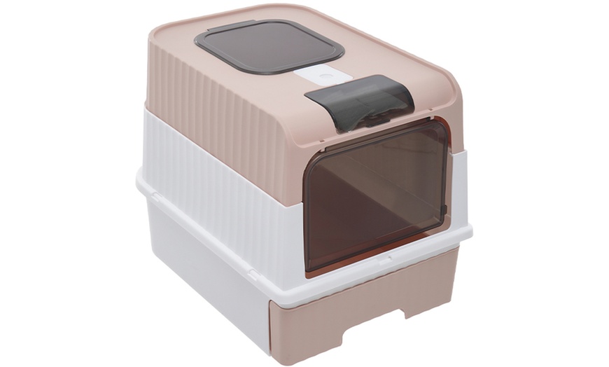 Image 3: Living And Home Self-Cleaning Cat Litter Box with UV Steriliser