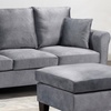 Image 3: Tivette Brushed Velvet Sofa Set 