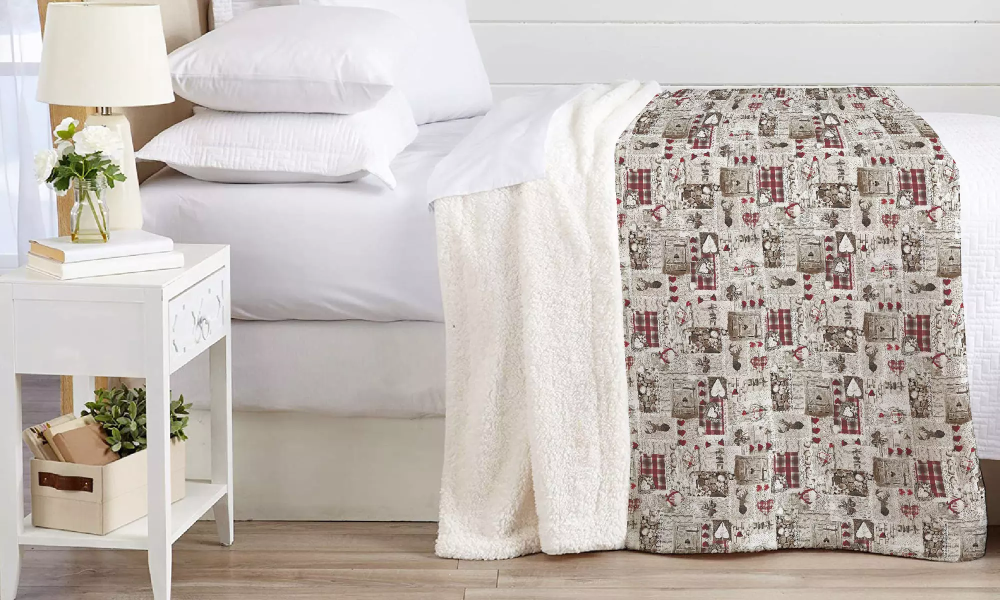 Warme Sherpa-Decke „Vermont“