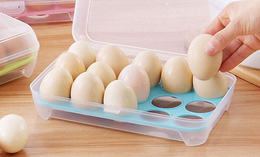 Image 1: 15-Slot Egg Storage Box