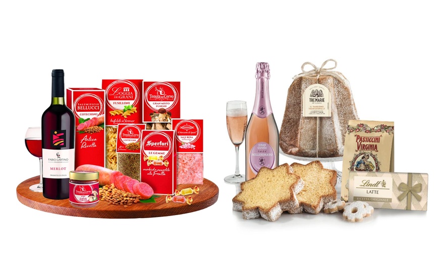 Image 1: Cesti natalizi con prodotti gastronomici Le Cadeau