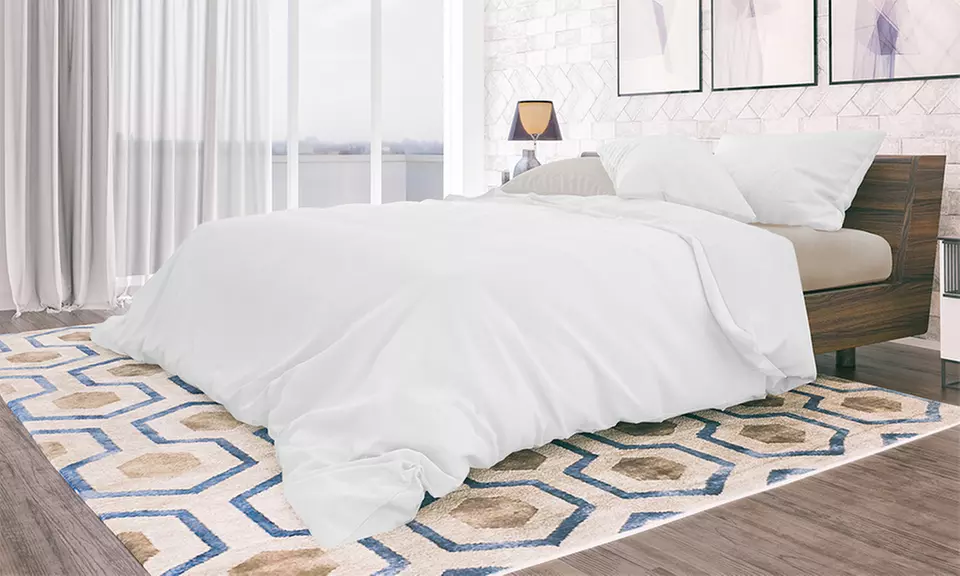 Set copripiumino e federe in microfibra con lenzuolo sotto