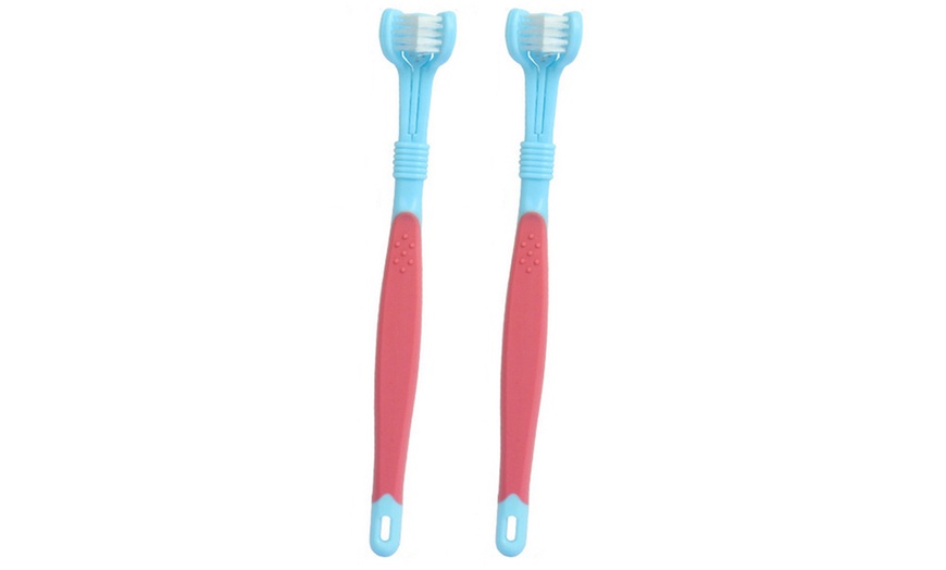 Image 11: Three-Sided Pet Toothbrush