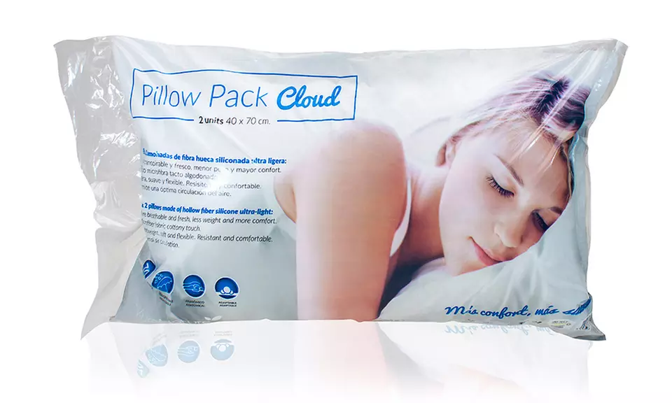 Pack de 2 o 4 almohadas de fibra hueca siliconada - Second Medium