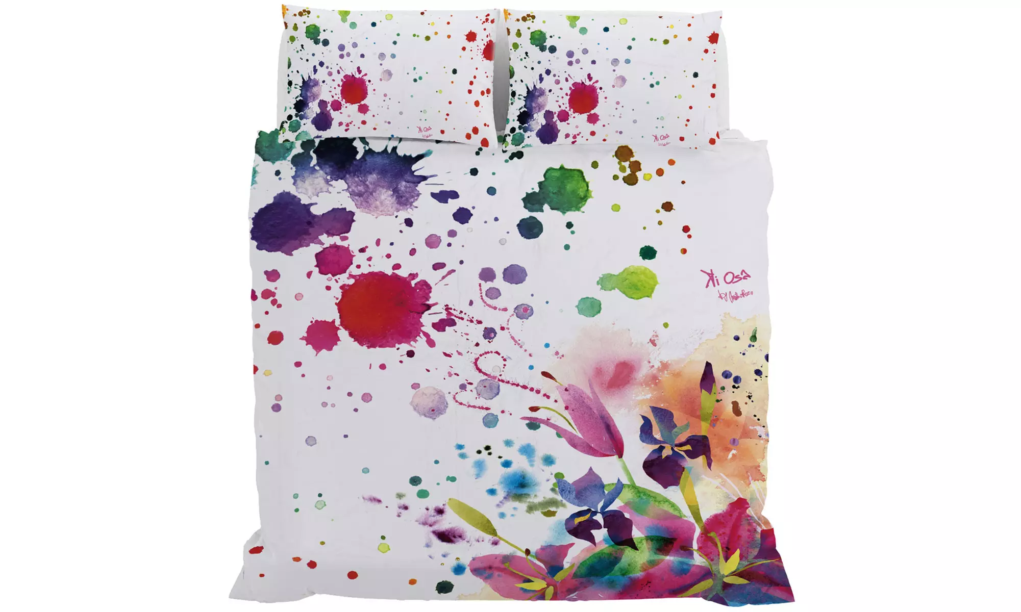 Parure copripiumino Kiosa in stampa digitale