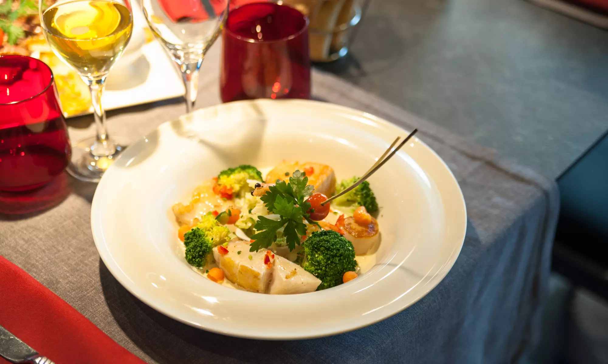 Normandie : chambre double Céleste et petit-déjeuner