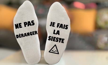1, 2 ou 3 paires de chaussettes ''Je fais la sieste''