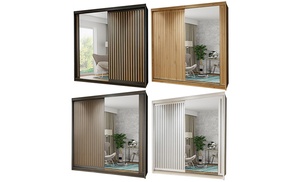 Traci Mirrored Double-Door Sliding Wardrobe