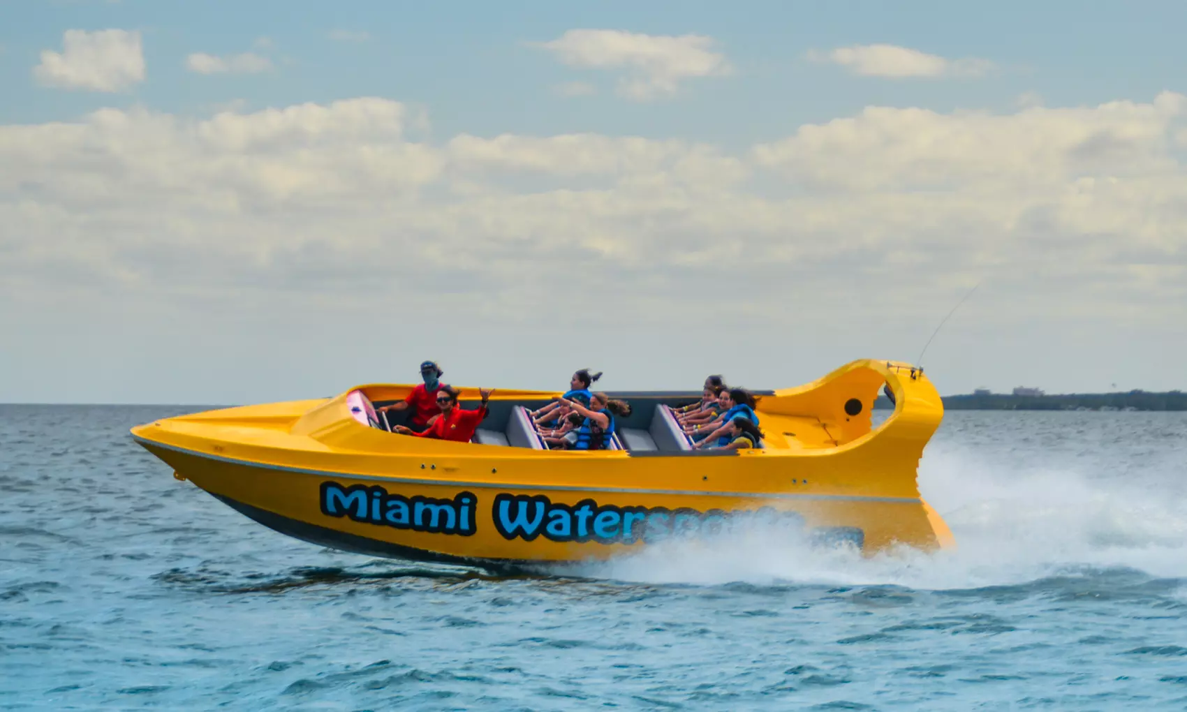 Ride on Fun Speed Boat with Optional Banana Boat Ride or Parasail at Miami Watersports (Up to 52% Off) - Primary Image