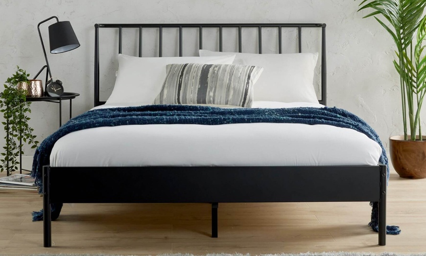 Image 2: Odessa Bed Frame and Mattress Bundle