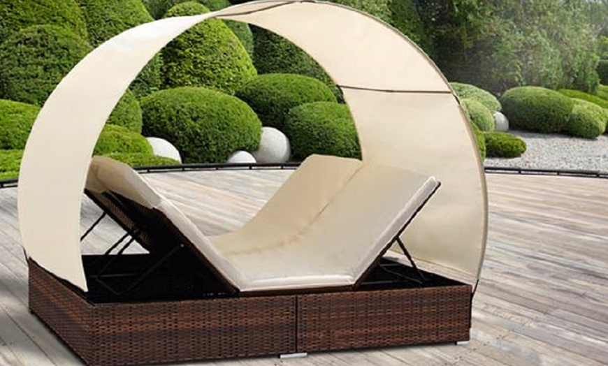 Image 2: Poly-Rattan Sun Lounger
