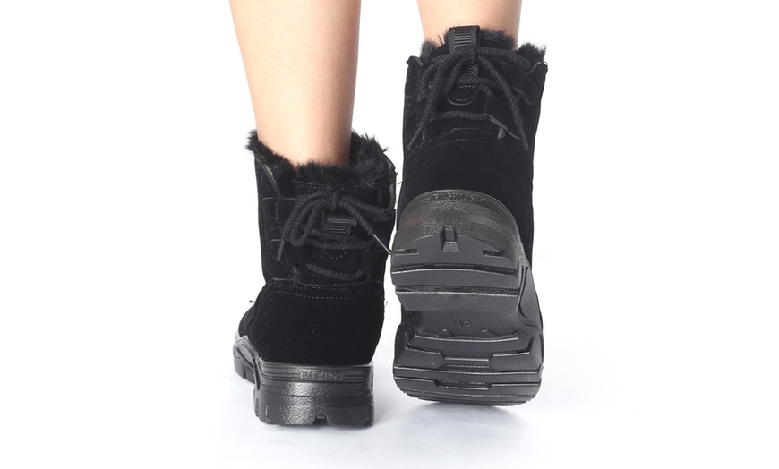 Image 3: Faux Fur Lined Ankle Boots