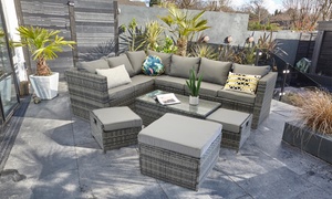 Nine-Seater Rattan-Effect Set