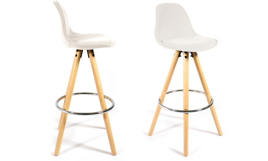 Image 39: Barcelona Retro-Style Bar Stool Two-Piece Set