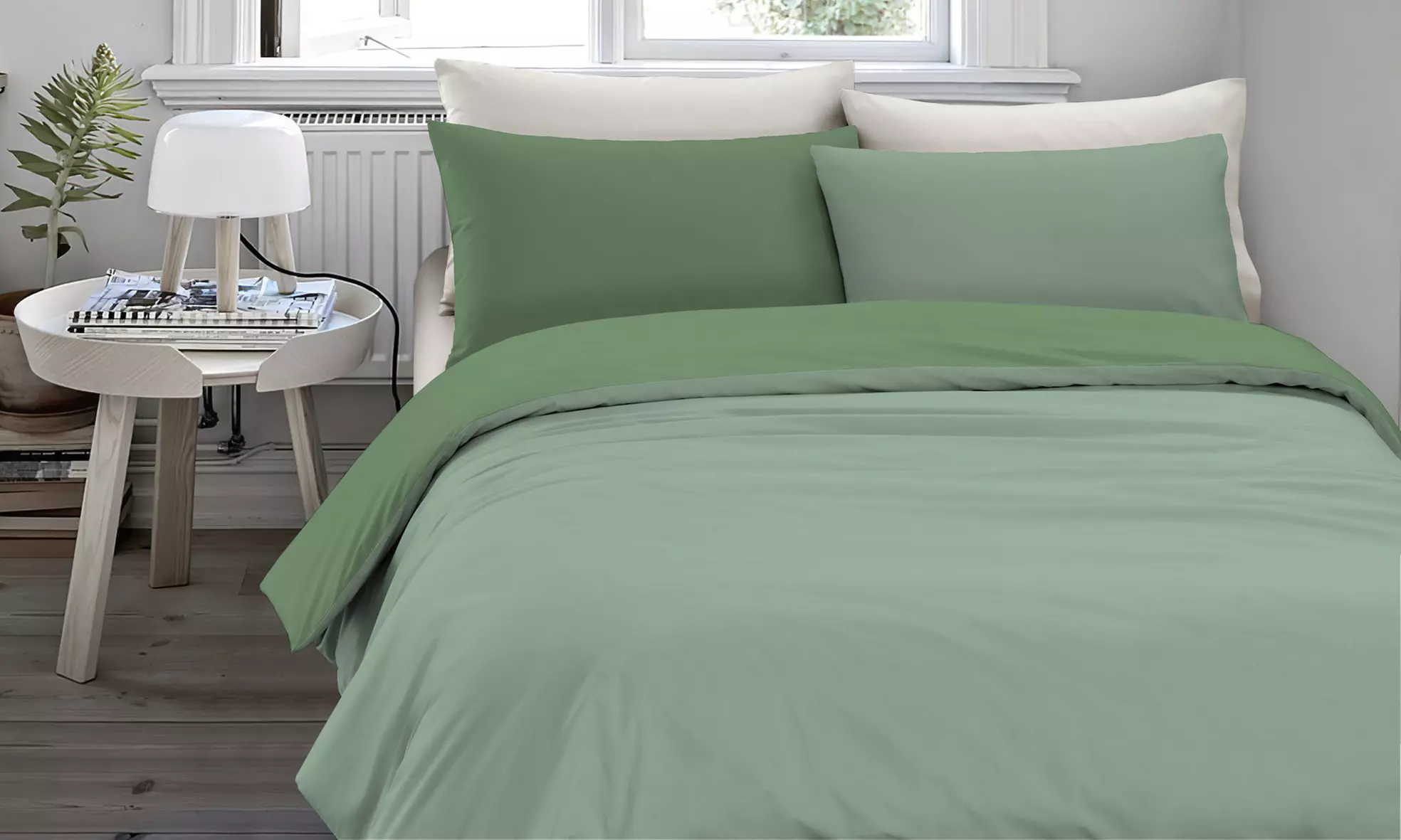 Copripiumino no stiro bicolore