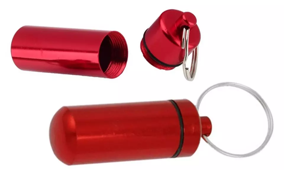 Waterproof Keychain Stash Container from Zebra Smoke - Second Medium