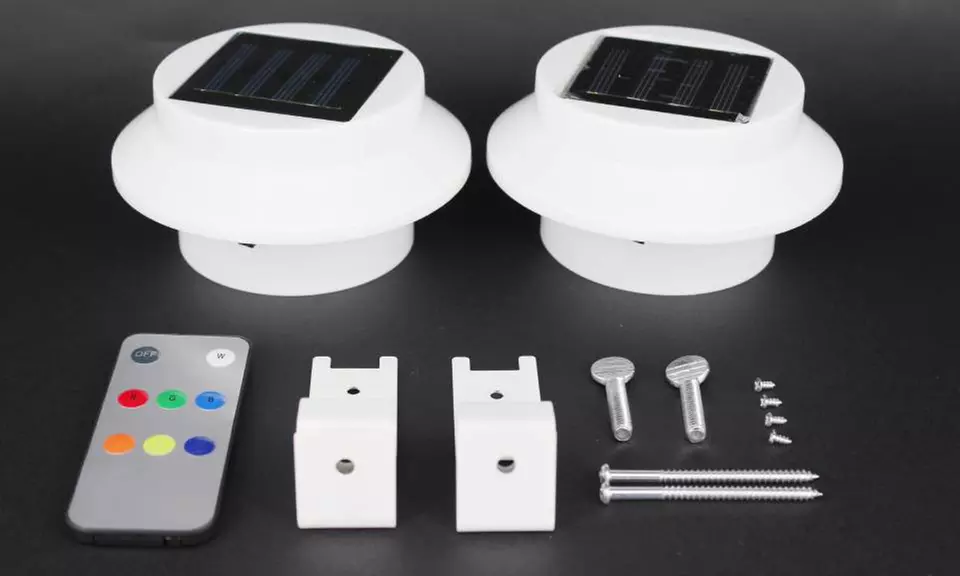 Lampes solaires multicolores pour gouttière en lot de 2, 4 ou 6, installation facile, allumage automatique - Second Medium