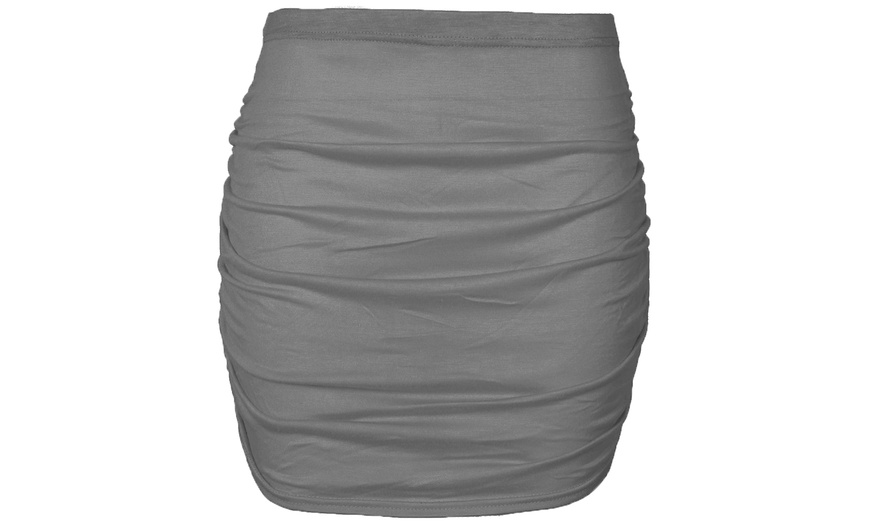 Image 5: Side Ruched Mini Skirt