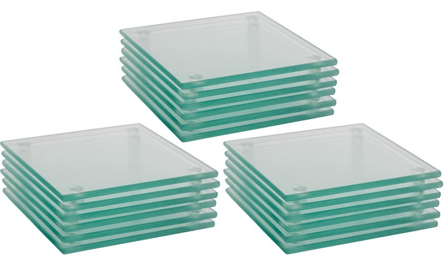 Image 8: Square Tempered Glass Coasters