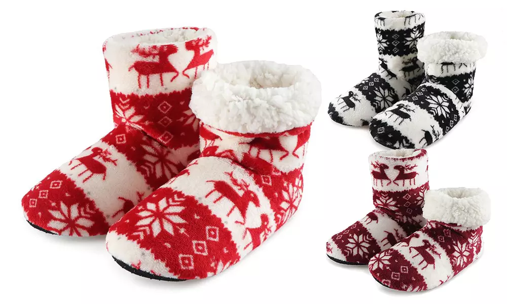 1 à 3 paires de chaussons d'hiver avec doublure molletonnée - Primary Image