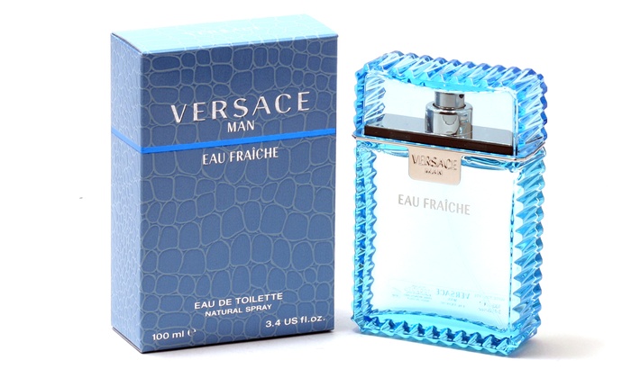 versace cologne blue square bottle